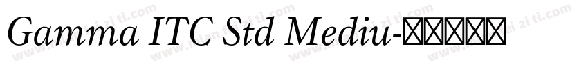 Gamma ITC Std Mediu字体转换
